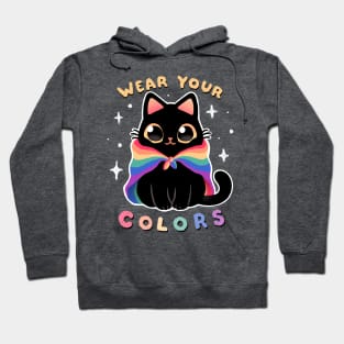 LGBT Pride Cat - Kawaii Rainbow Kitty - Wear your colors Hoodie